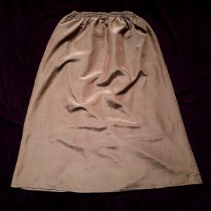 Vintage Royal Silk 10 Brown Midi Skirt